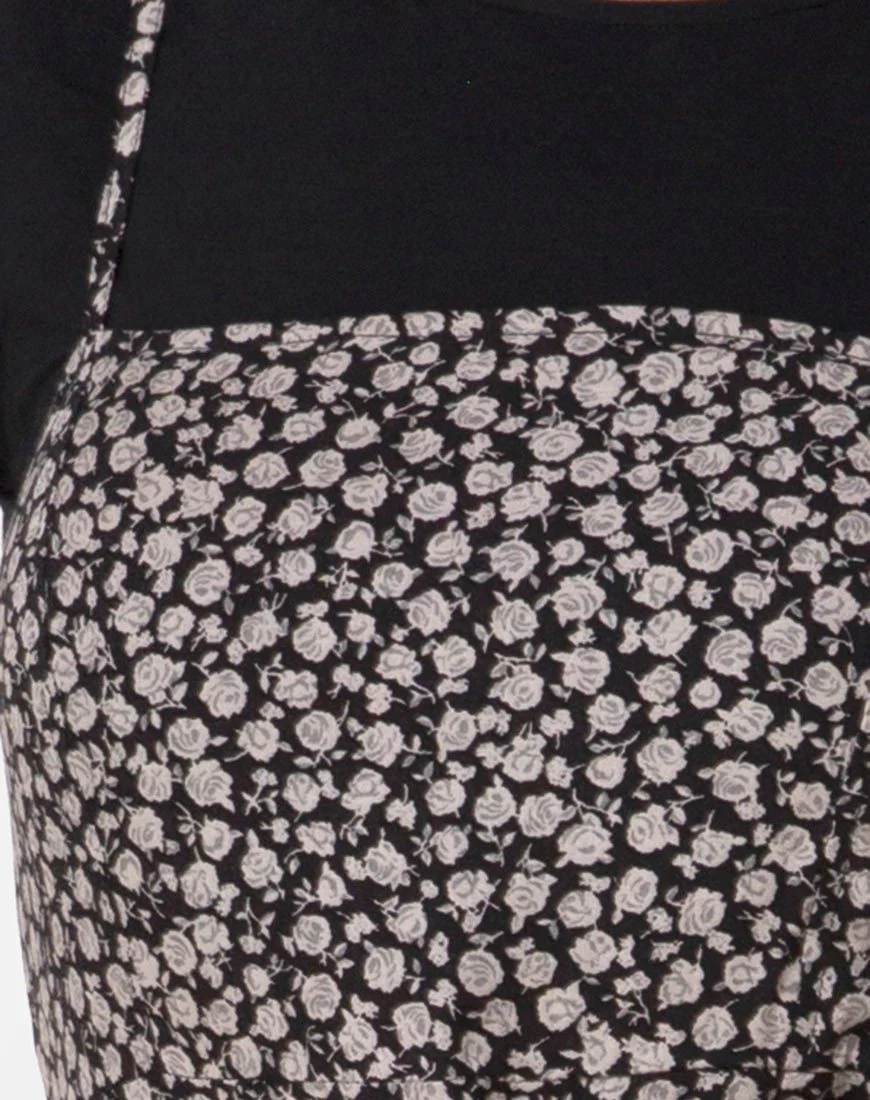 Kaoya Midikleid in Ditsy Rose Schwarz - Image 5