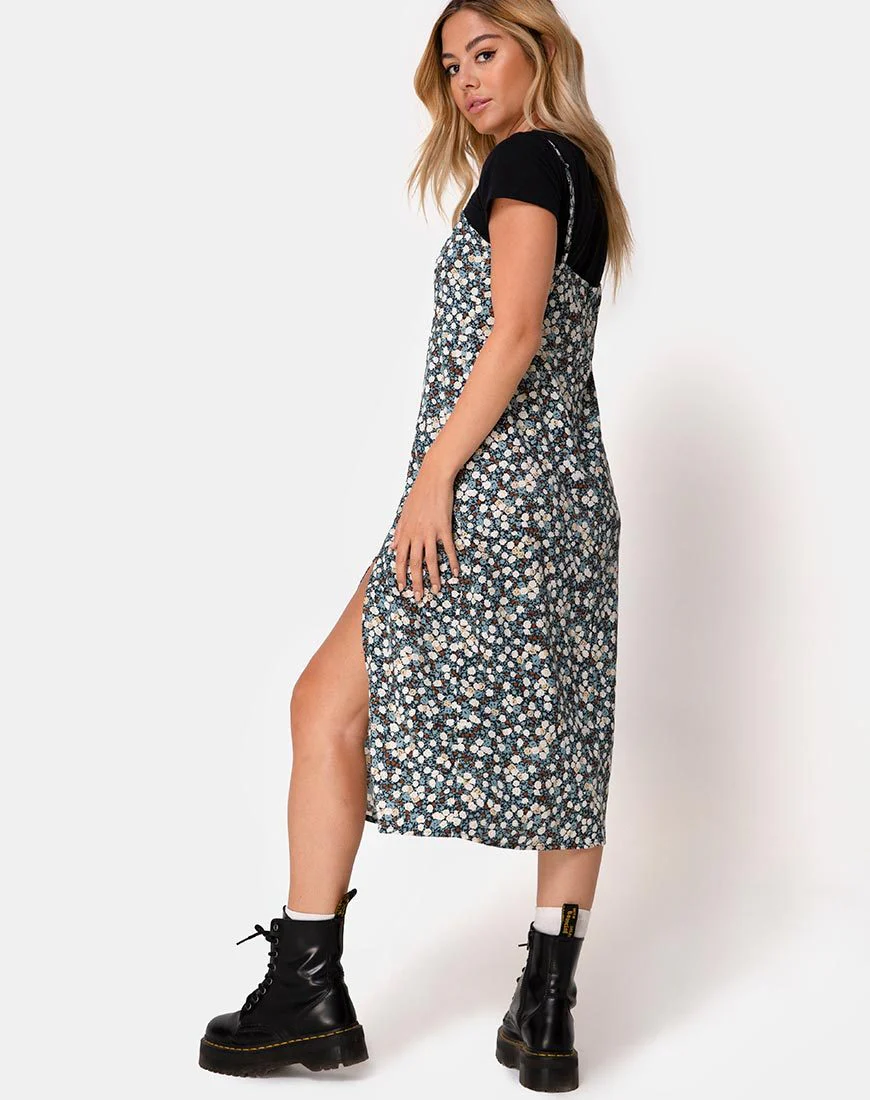 Kaoya Kleid in Floral Field Navy - Image 2