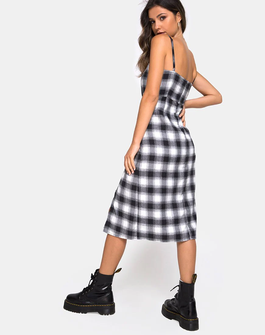 Kaoya Kleid aus Karo Schwarz Weiß - Image 3
