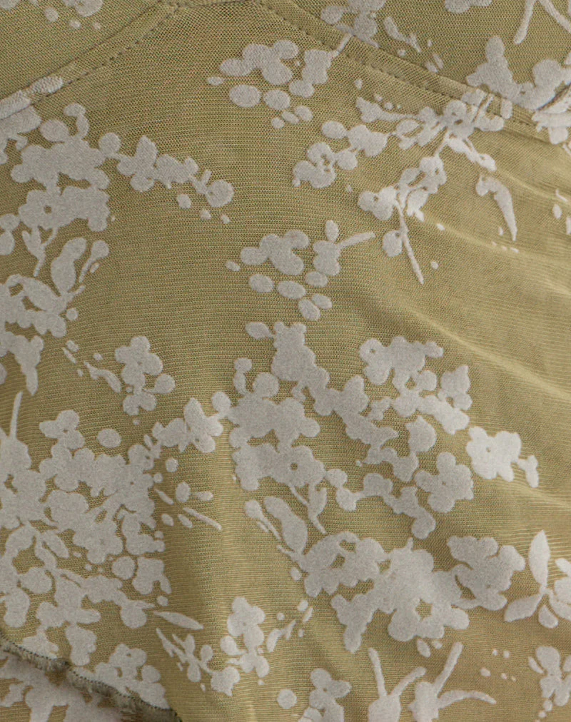 Karaji Top in Moosblüte Olive - Image 6