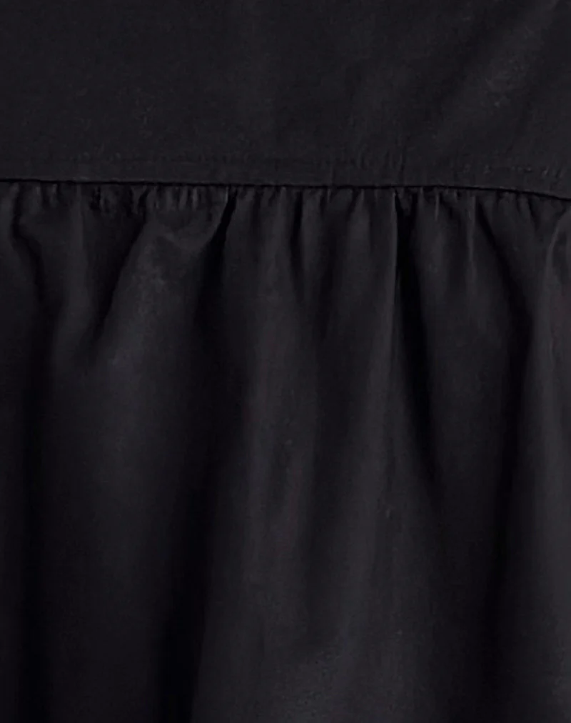 Karana Schößchen-Top aus Popeline Schwarz - Image 6