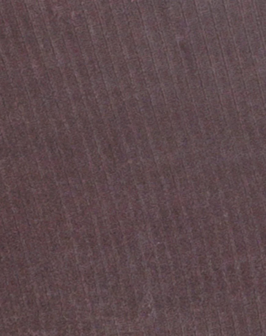 Kardie Bodycon-Kleid aus Mokka-Samt-Rippe - Image 5