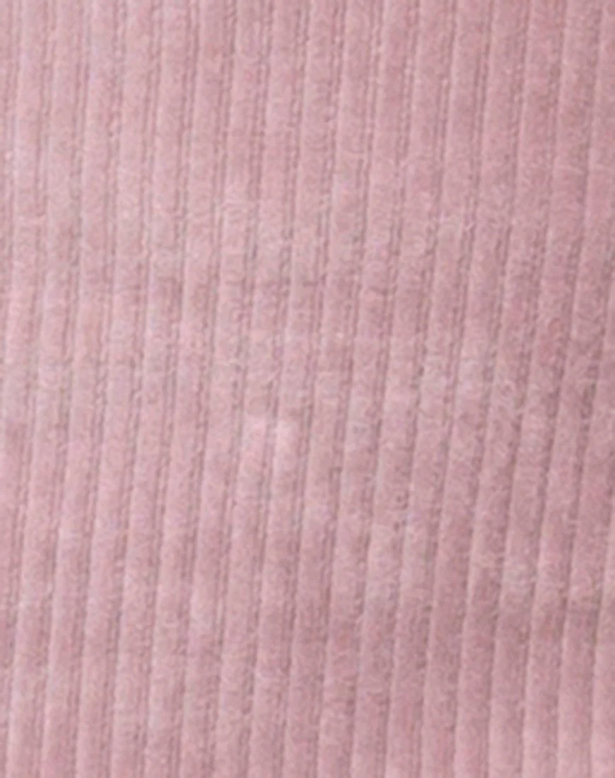 Kardie Midikleid aus Samt in Taupe - Image 5
