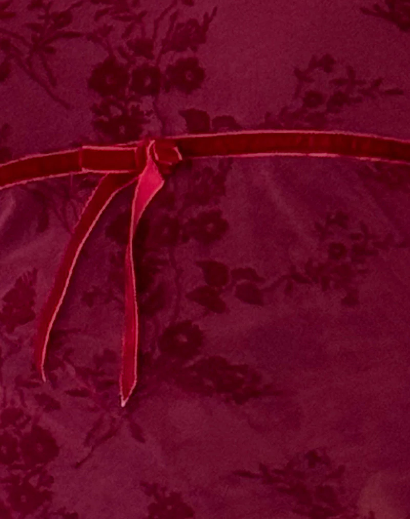 Kareena Top in Botanical Flower Maroon - Image 6