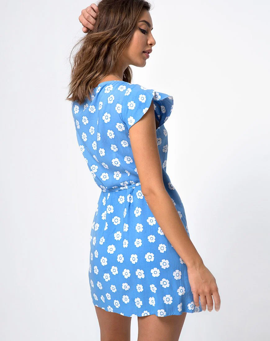 Karill Kleid in Daisy Stamp Himmelblau - Image 2