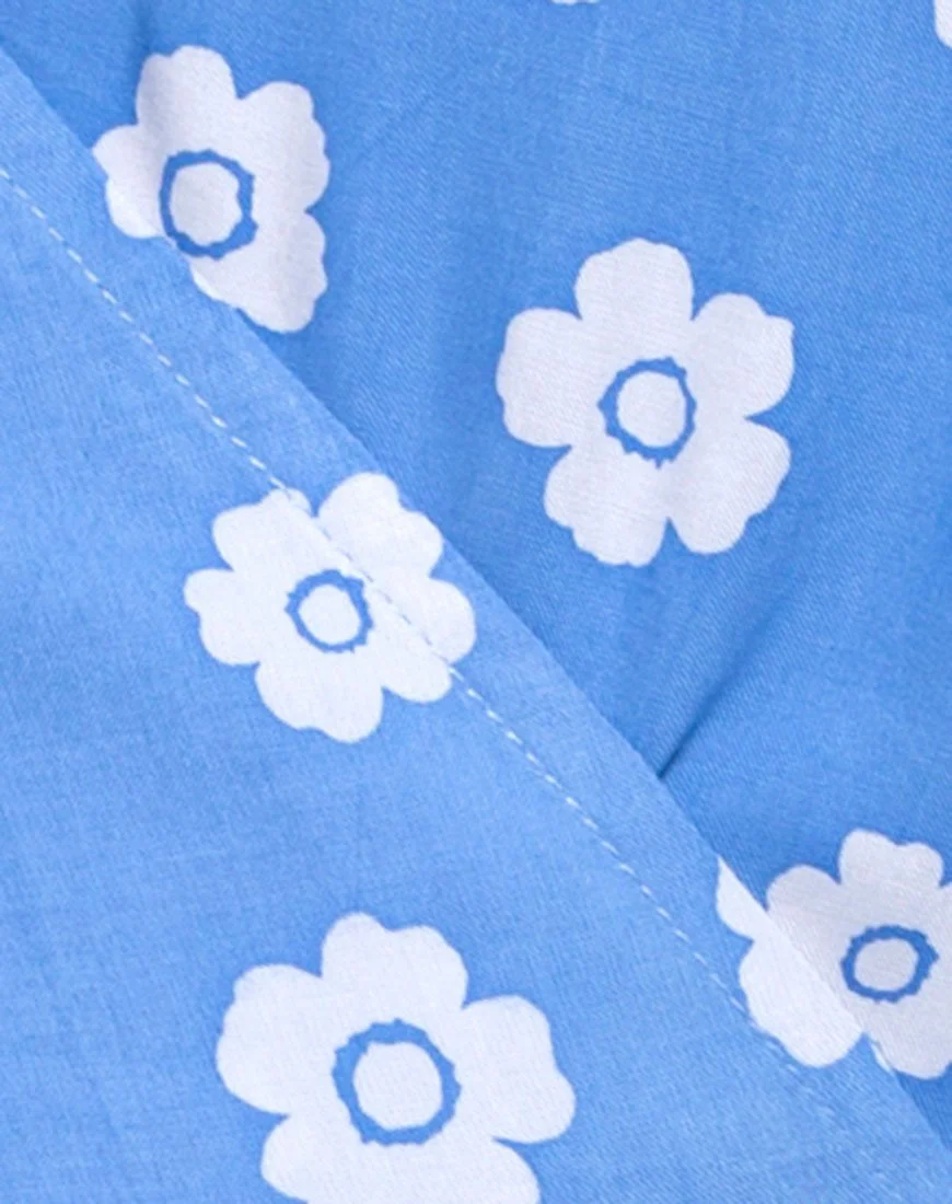 Karill Kleid in Daisy Stamp Himmelblau - Image 5