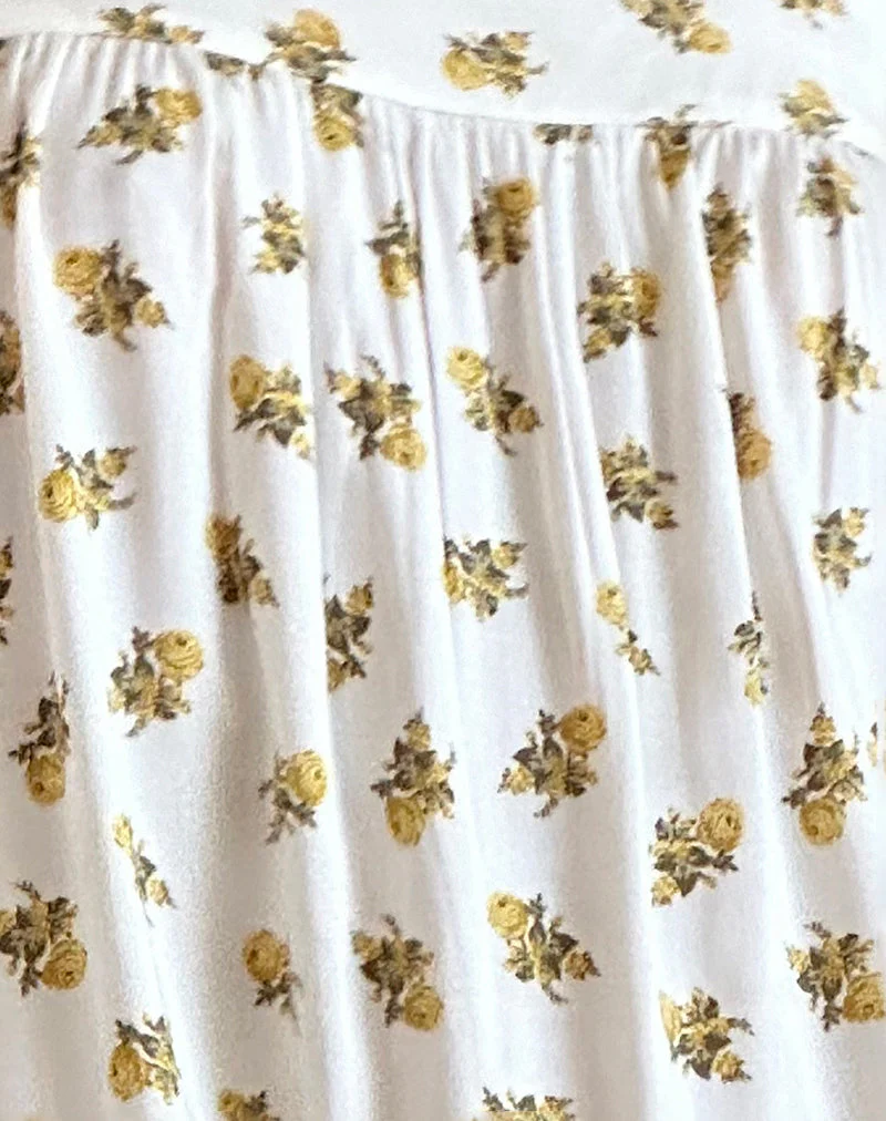 Karina Kleid in Funshine Floral Off White - Image 8