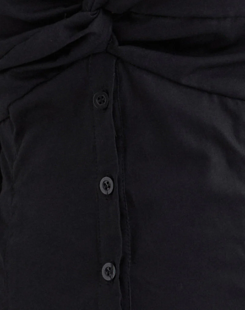Karis Hemd aus Popeline Schwarz - Image 6