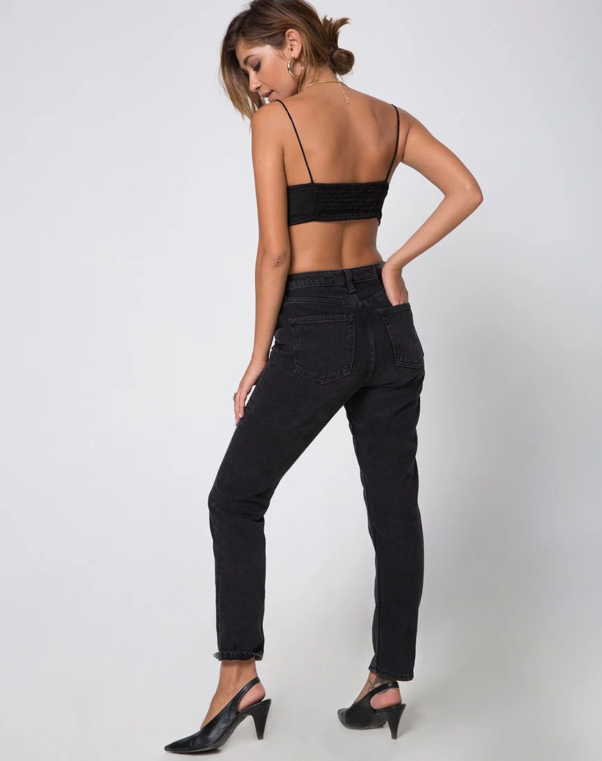Kasen Bralet aus schwarzem Satin - Image 4