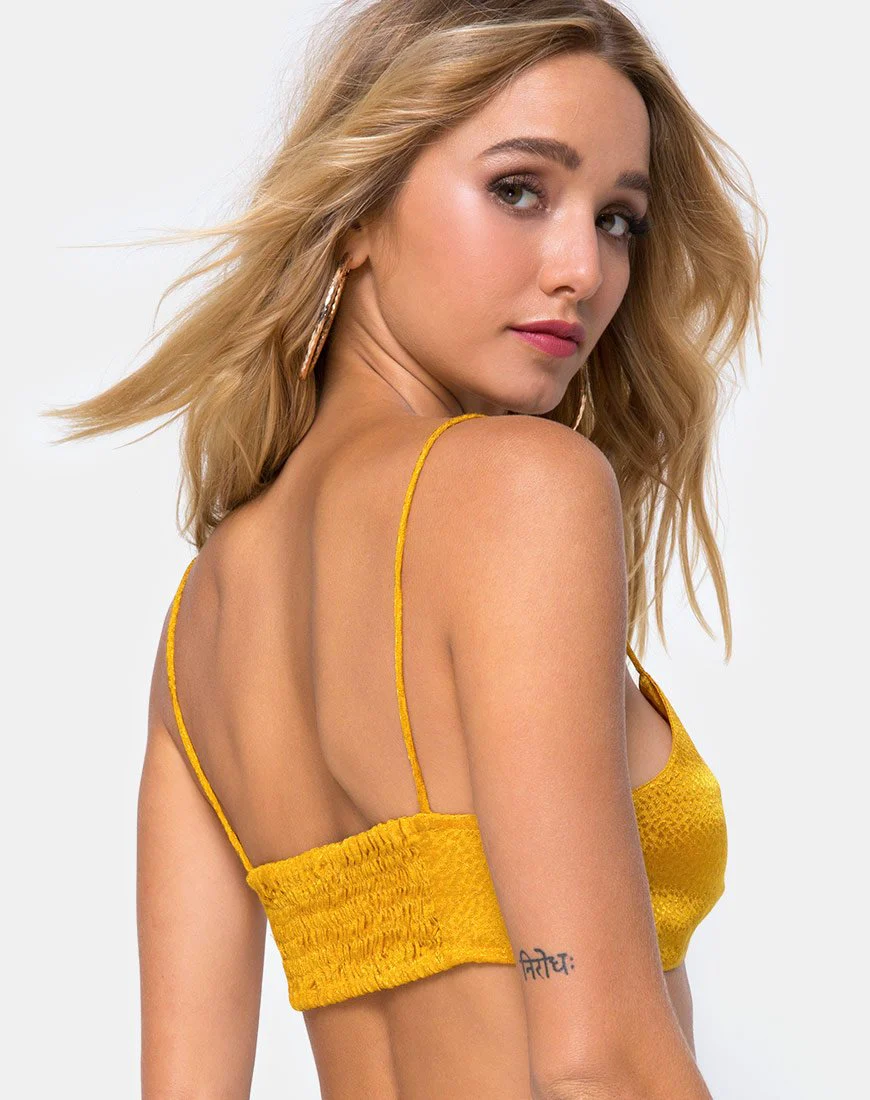 Kasen Bralet aus Satin Senf - Image 2