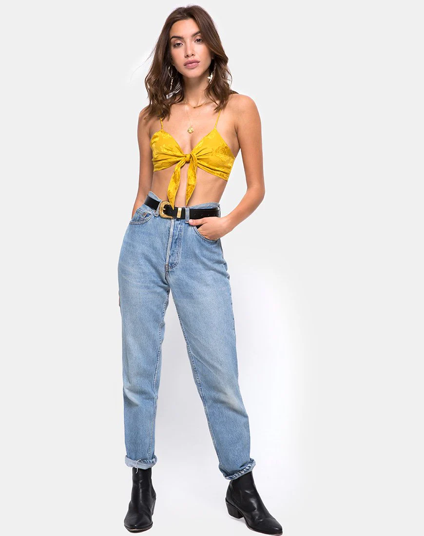 Kasen Bralet aus Satin Senf Rose - Image 3