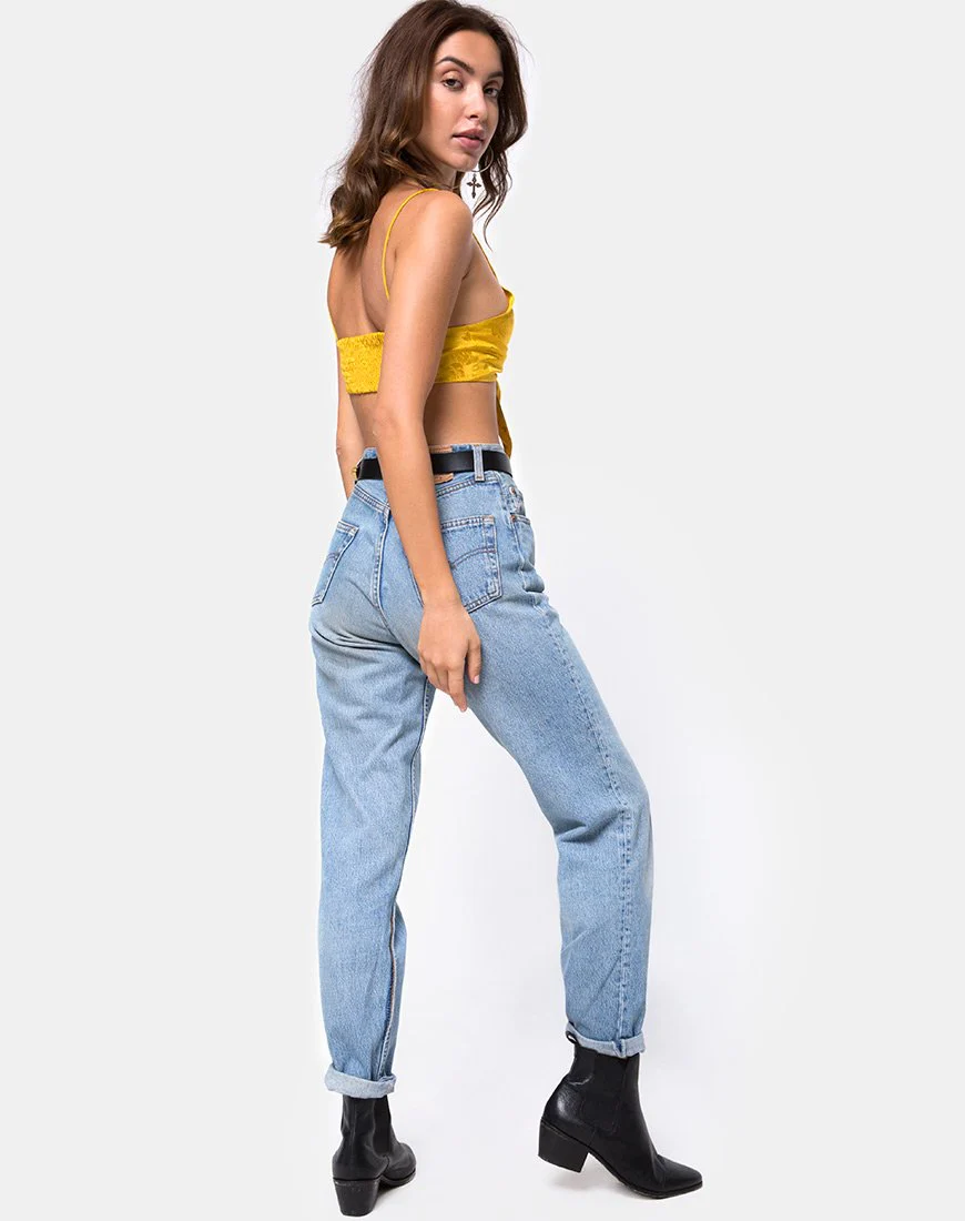Kasen Bralet aus Satin Senf Rose - Image 4