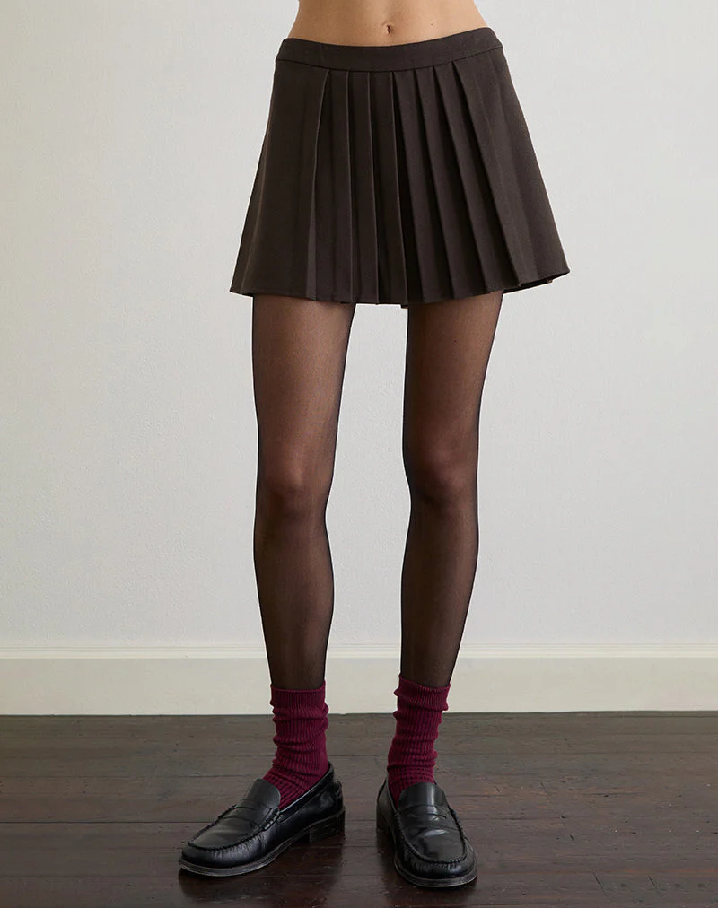 Kassine Minirock in Tailoring Braun - Image 2