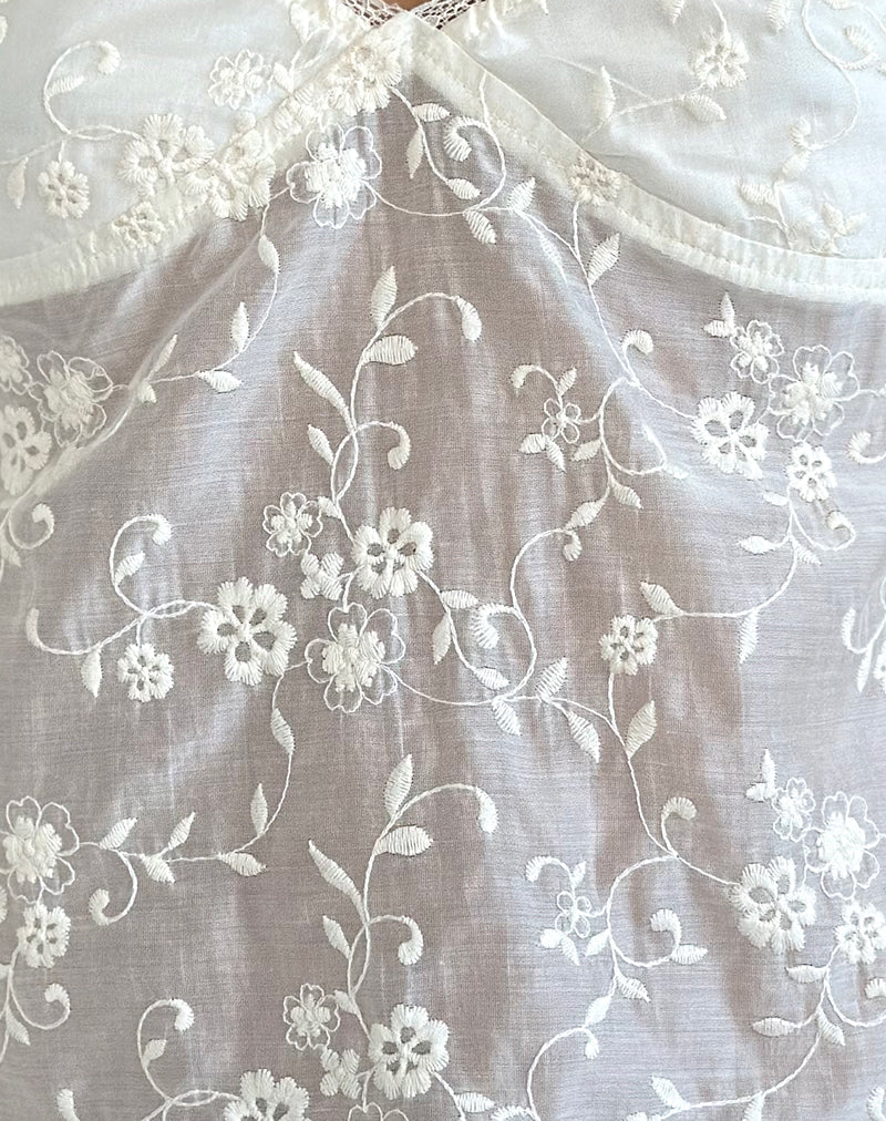 Kasturi Top in Broderie Weiß - Image 6