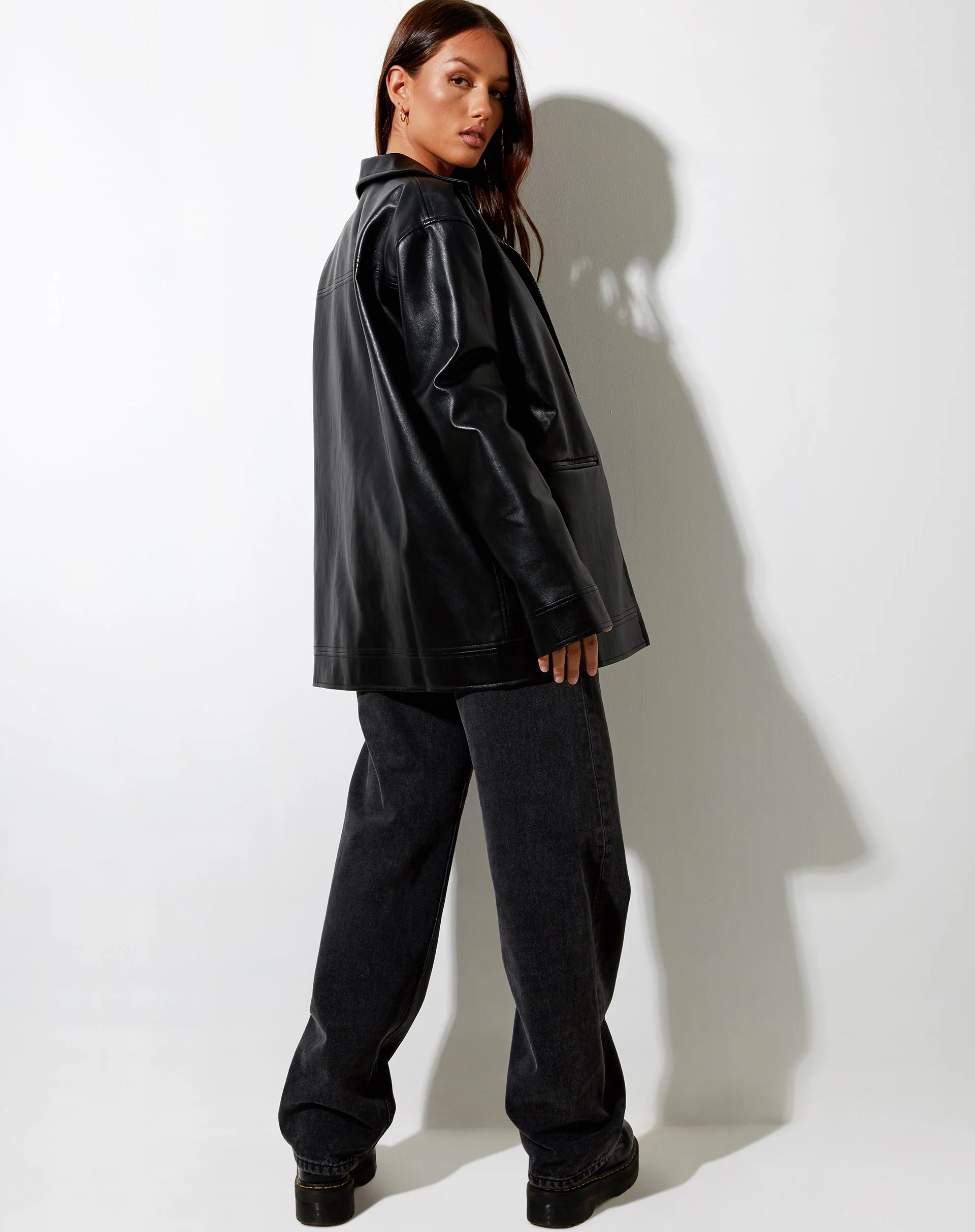 Katana Jacke in Pu Schwarz - Image 5