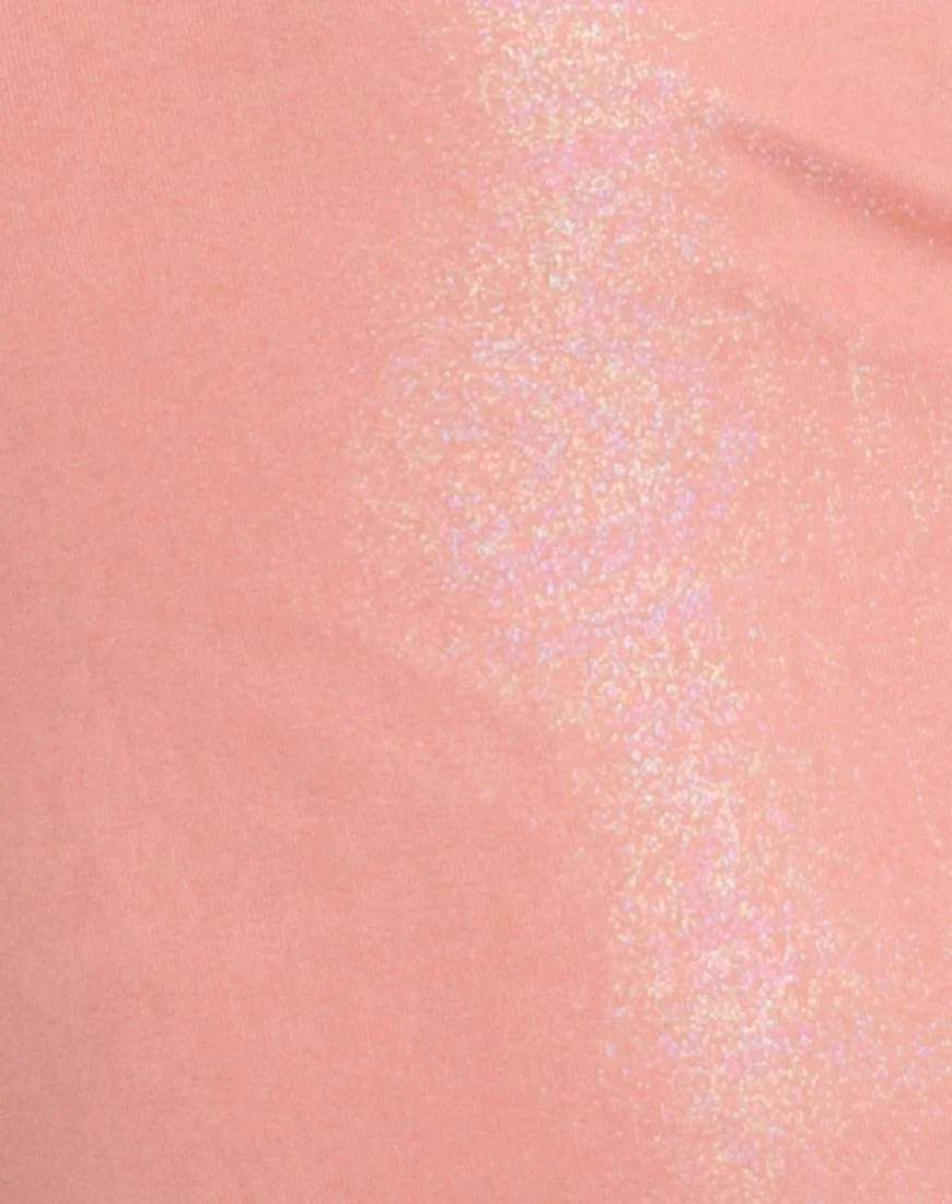Kate Slip Dress in Peach Blush Perlglanz Schimmer - Image 5