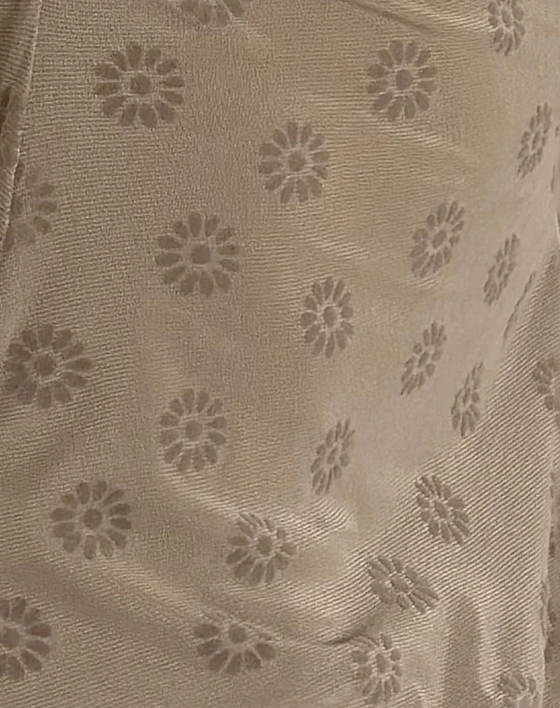 Kausar Schulterfreies Minikleid in Daisy Flock Hellbraun - Image 6