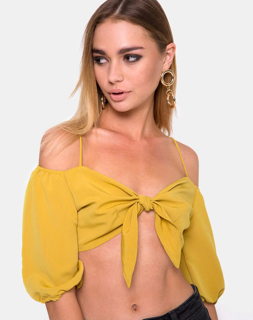 Kavon Crop Top in Senf