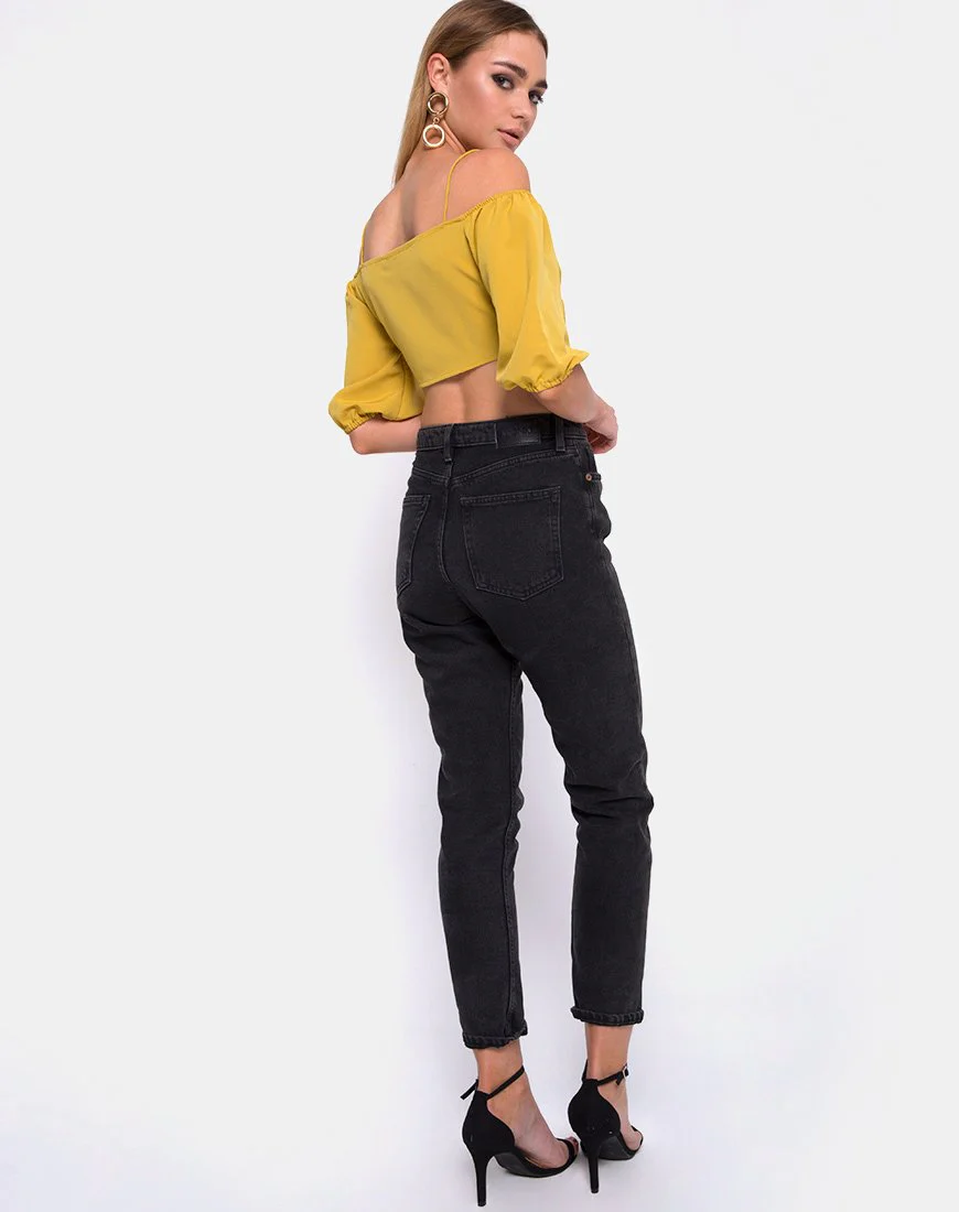 Kavon Crop Top in Senf - Image 4