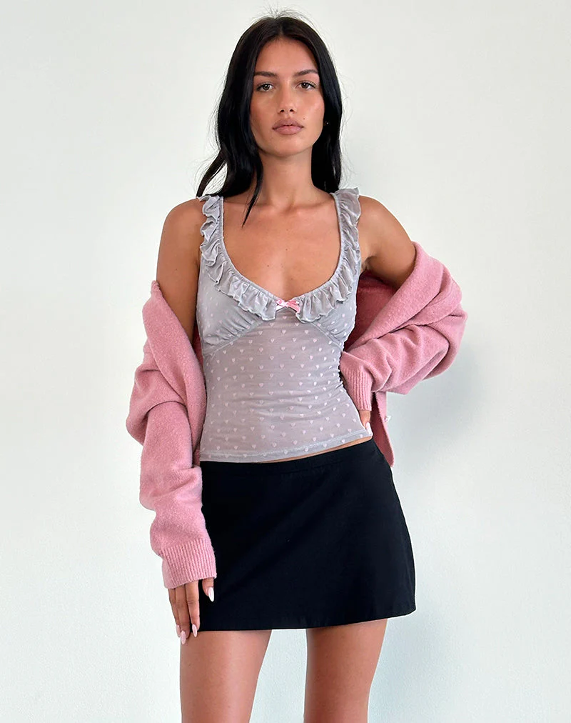 Kavya Top in Herzflock Grau - Image 3