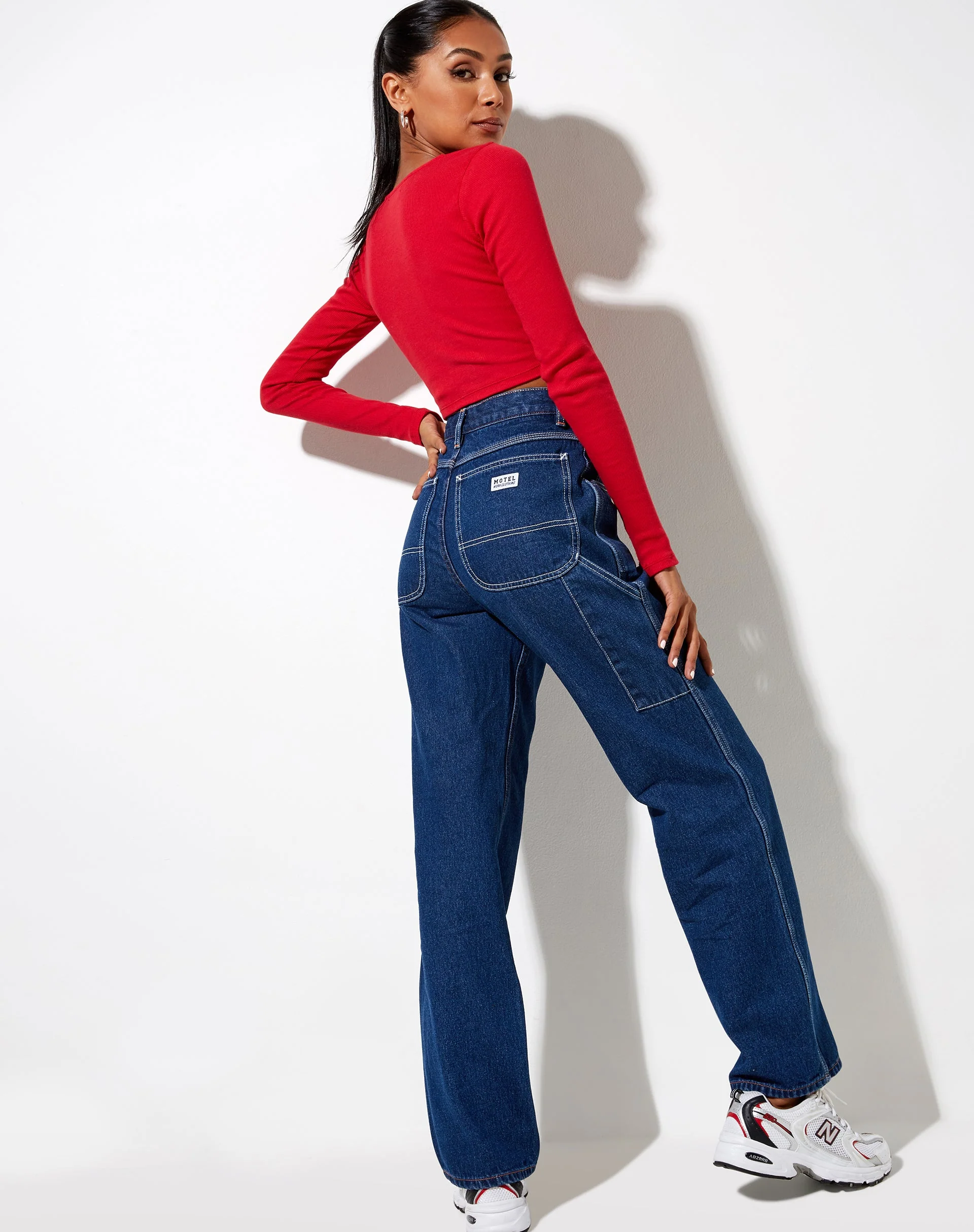 Kaya Crop Top aus Rippstrick Rot - Image 4