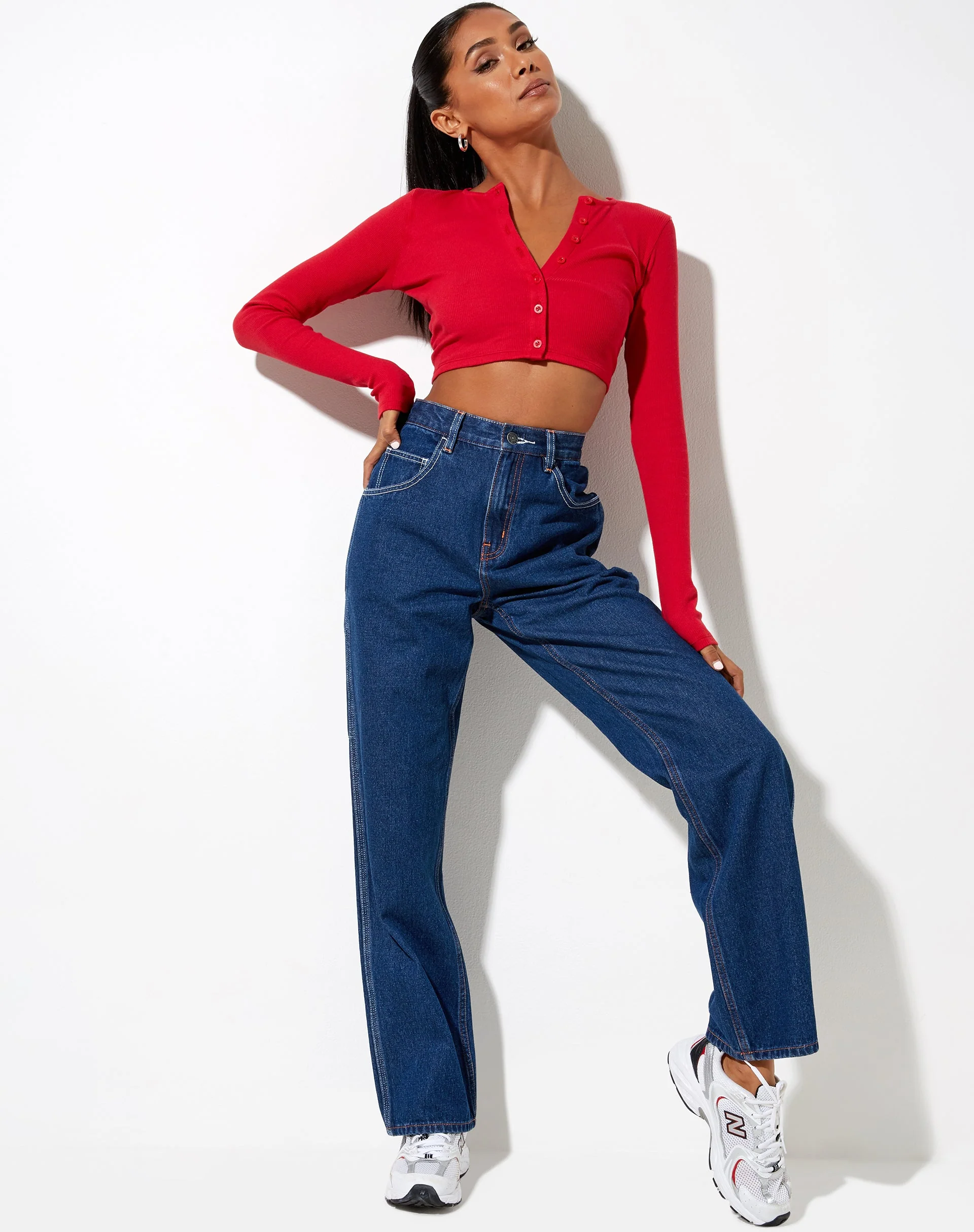 Kaya Crop Top aus Rippstrick Rot - Image 6
