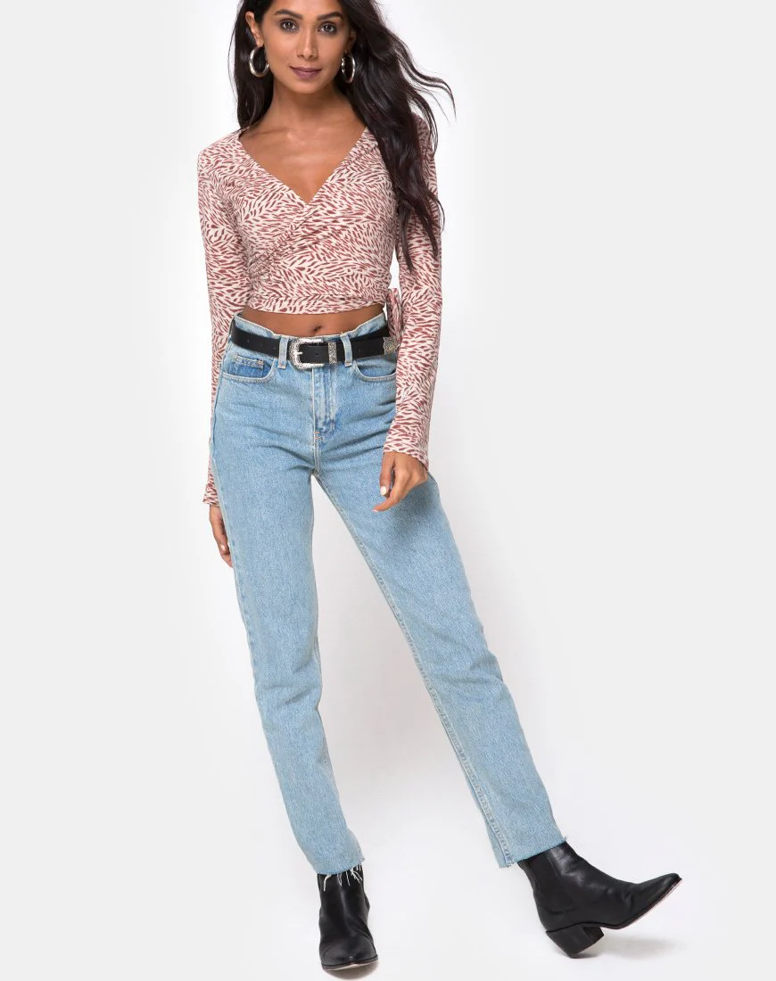 Kayak Wrap Top in Safari Taupe - Image 4