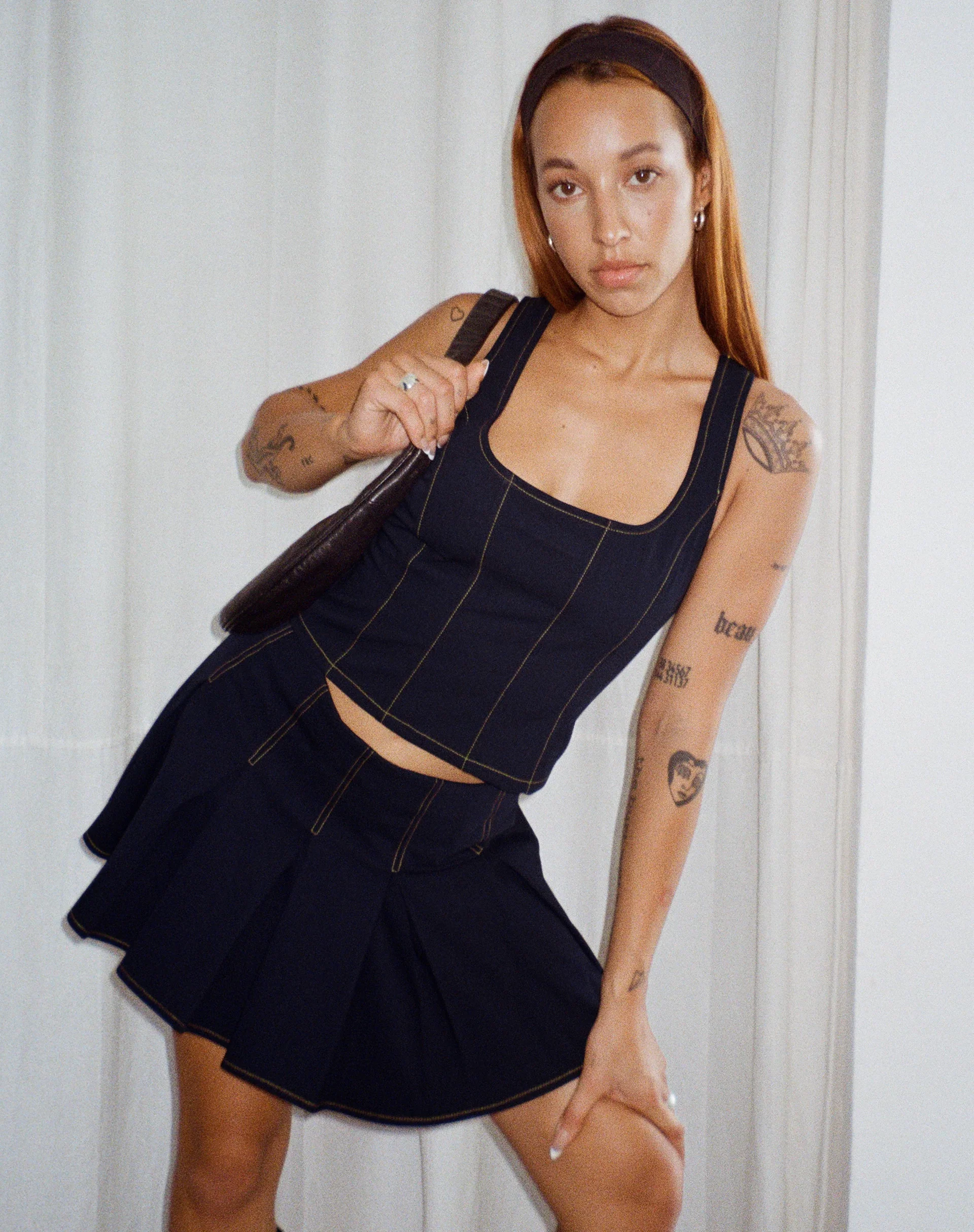 Kayaso Korsett-Oberteil in Navy