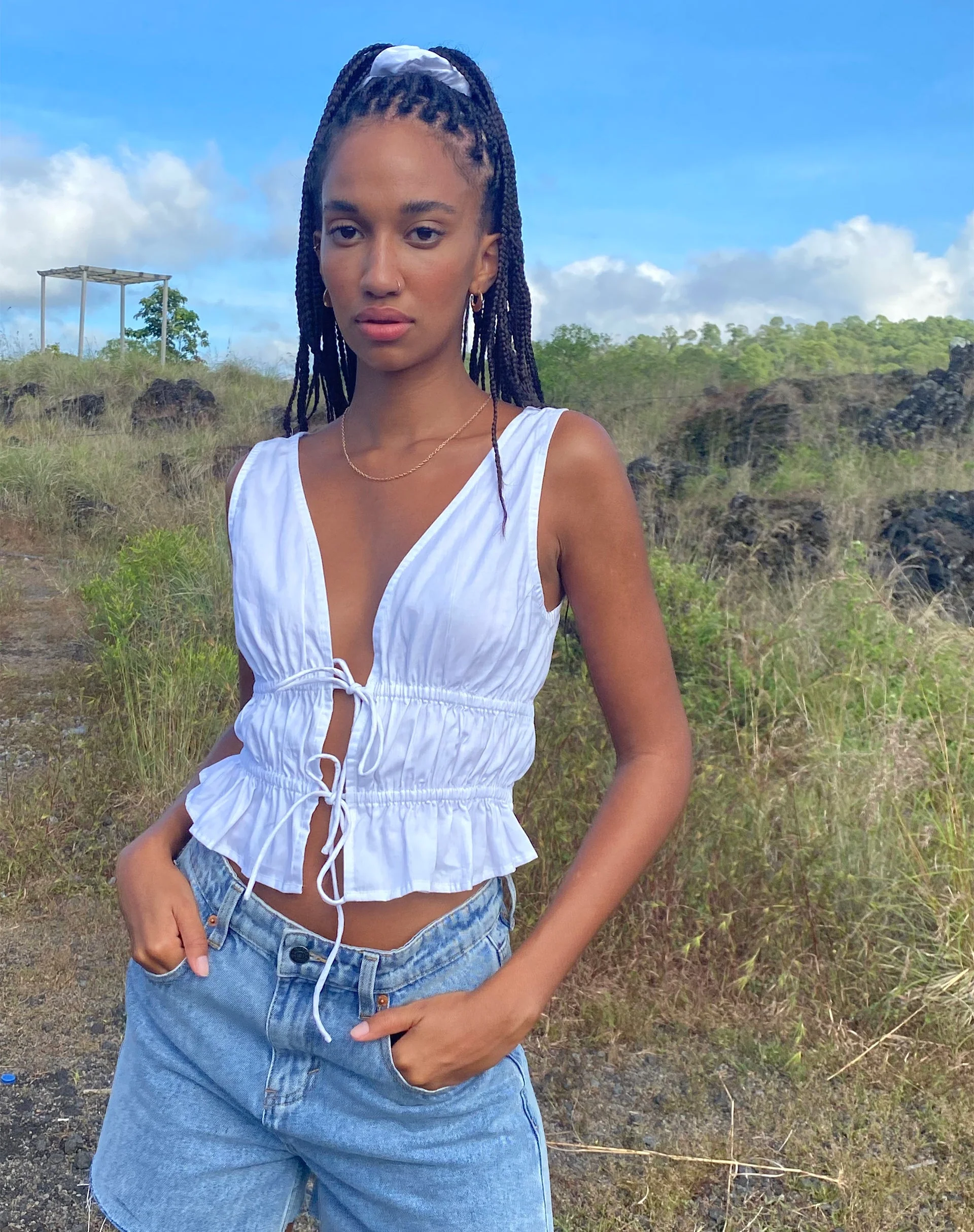 Kayson Crop Top in Weiß - Image 2