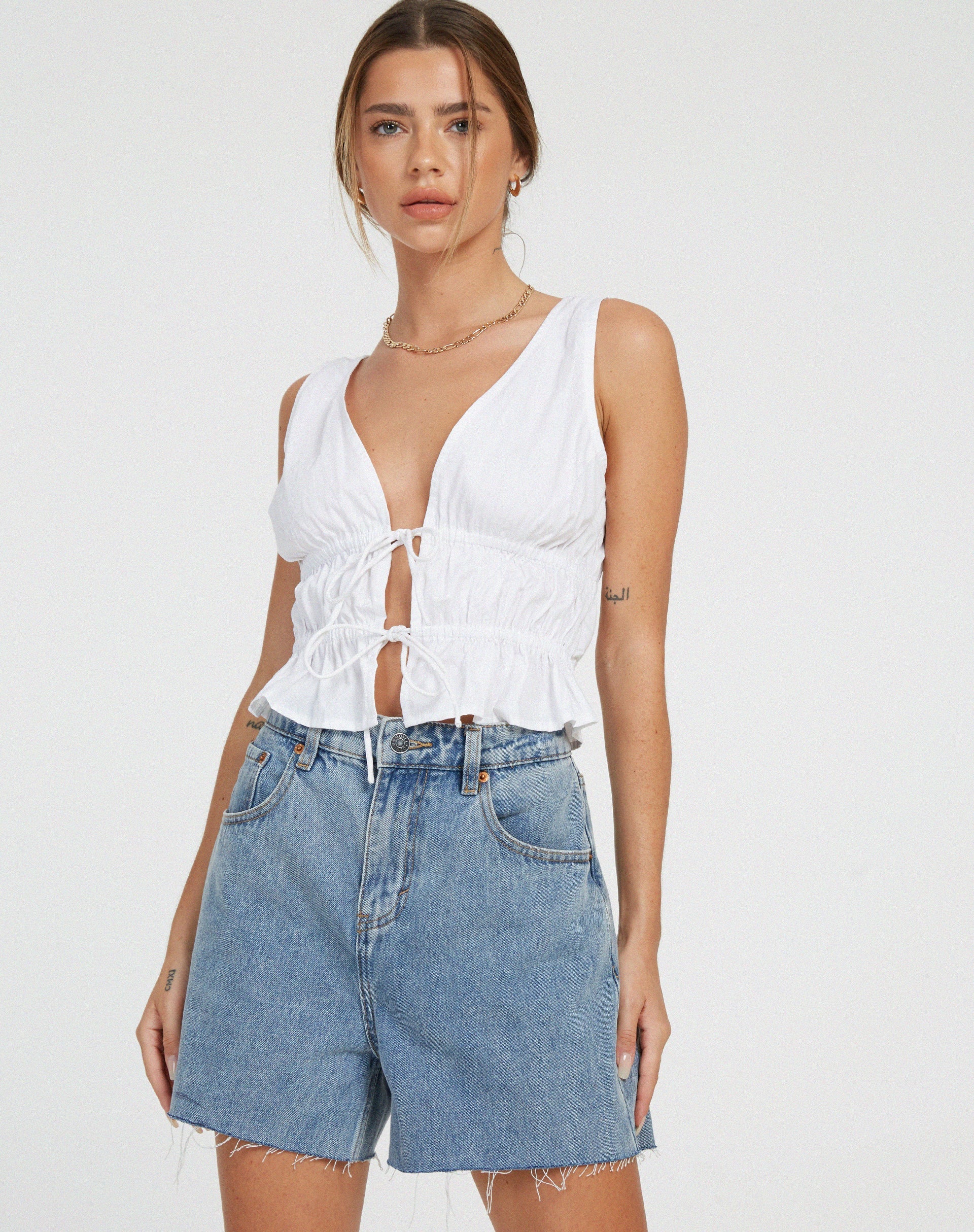 Kayson Crop Top in Weiß - Image 3