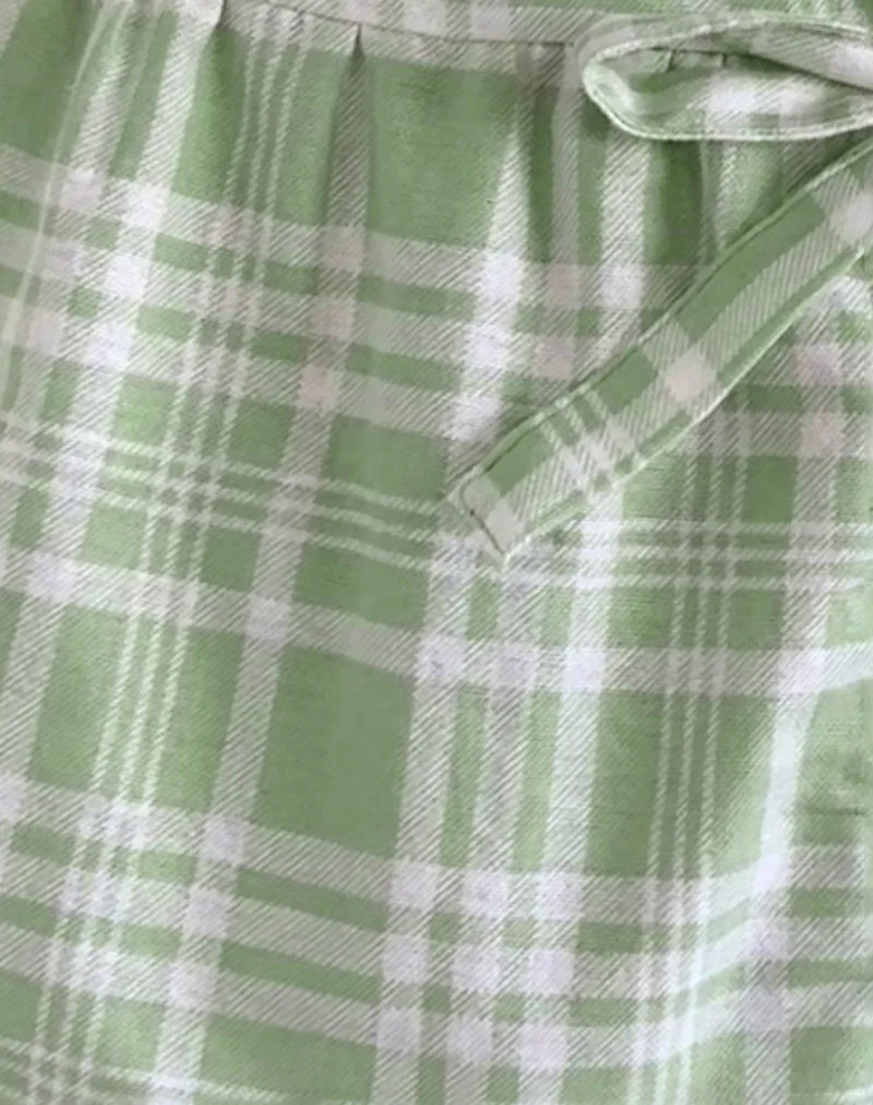 Kayvata Tie Front Top in Tischtuch Neo Mint - Image 6