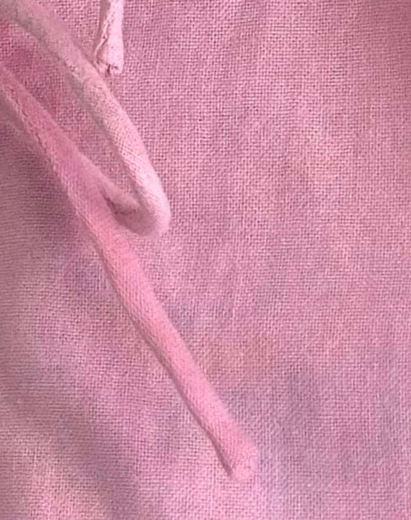 Kayve Tie Front Top in Flamingo Pink - Image 5
