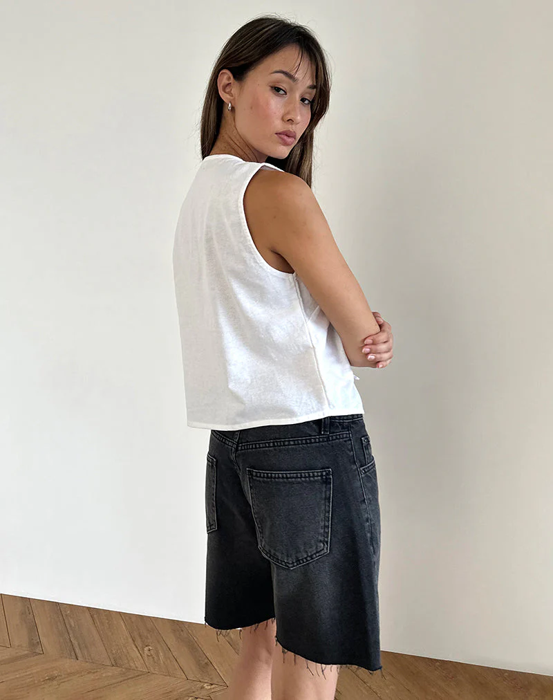 Kayve Krawatten-Top in Off White - Image 4