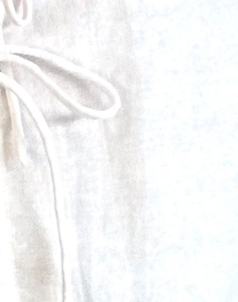 Kayve Krawatten-Top in Off White - Image 5