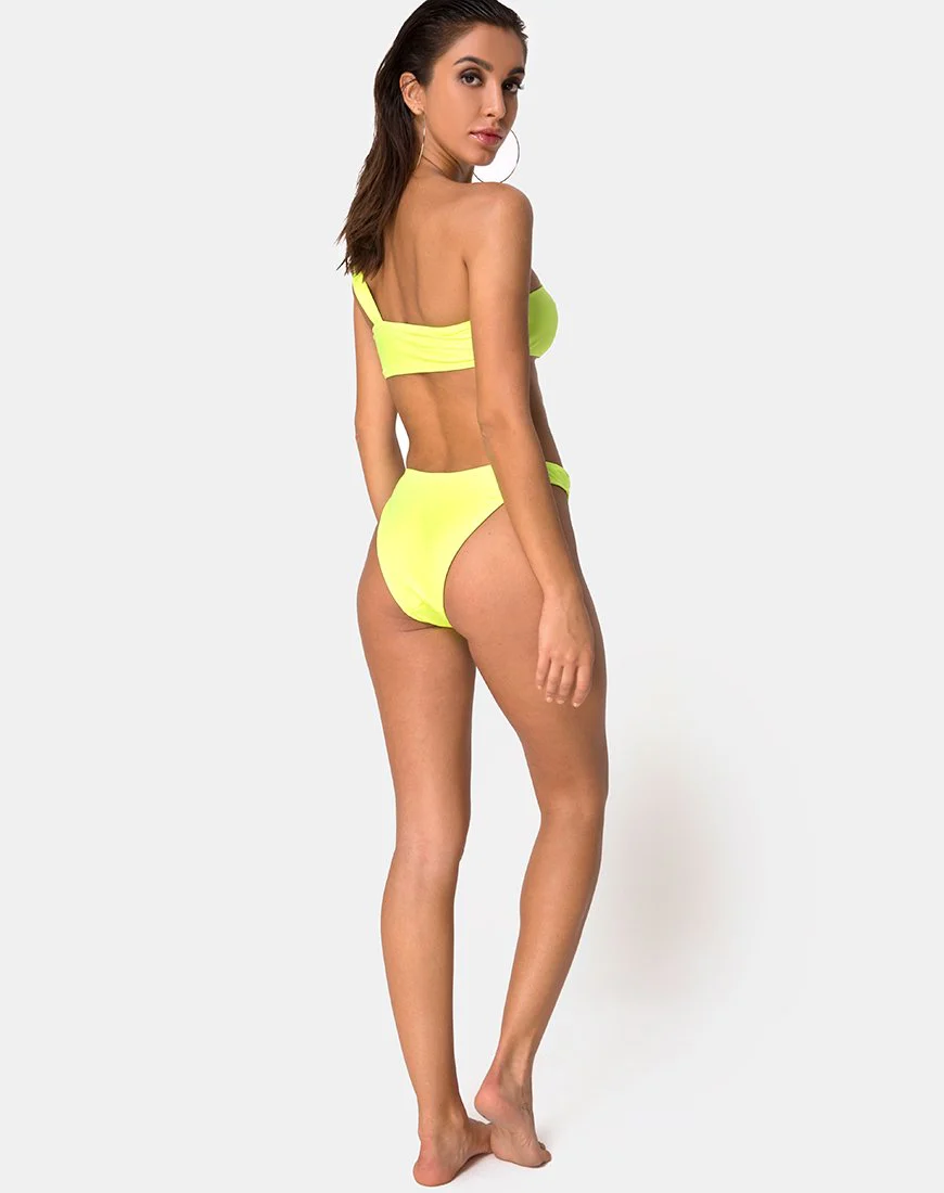 Keila Bikini-Unterteil in Coated Lime - Image 2