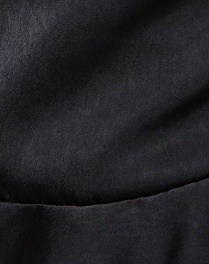 Kelay Cami Top in Satin Schwarz - Image 5