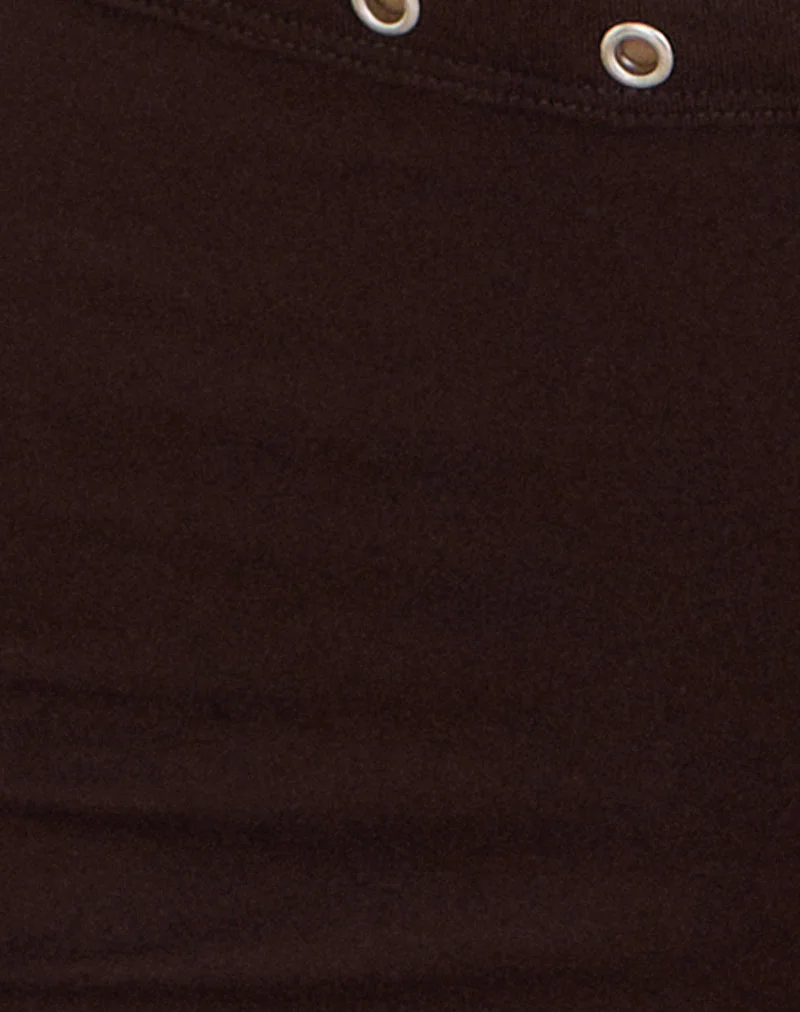 Kento Hot Pant in Bitter Chocolate with Eyelets - Image 7