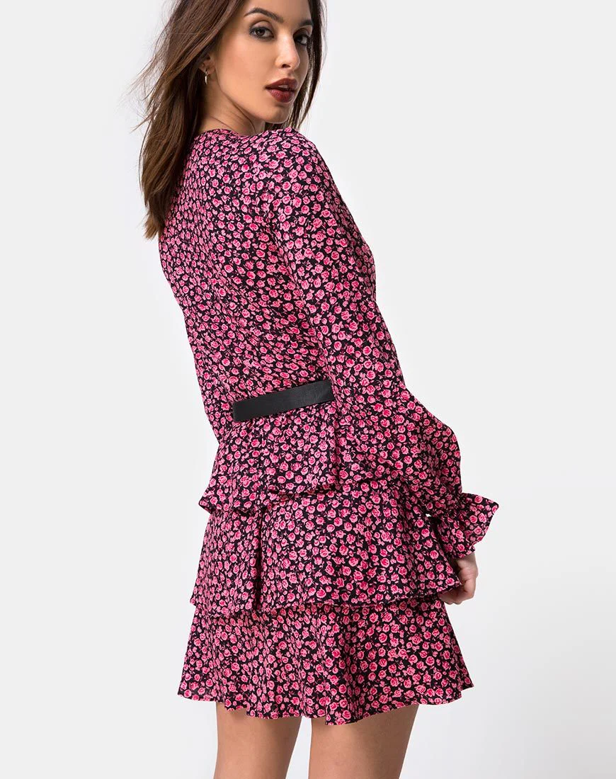 Kepsibelle Kleid in Ditsy Rose Pink - Image 2