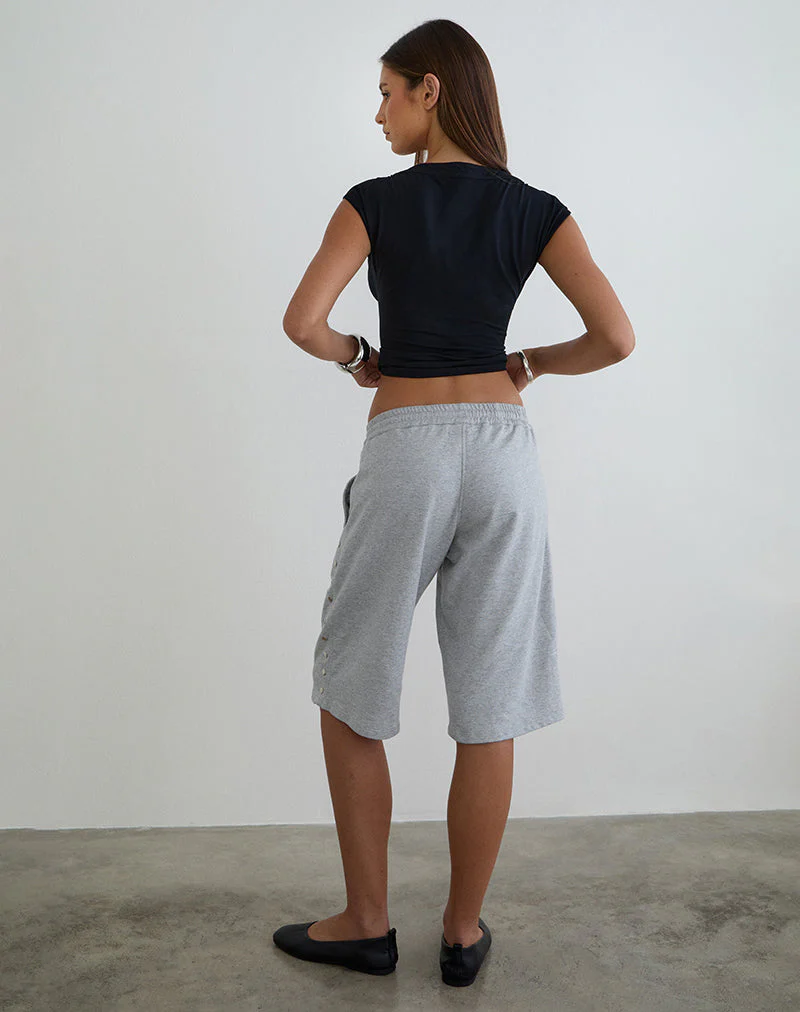 Kether Basketball-Shorts mit Nieten in Grau meliert - Image 4