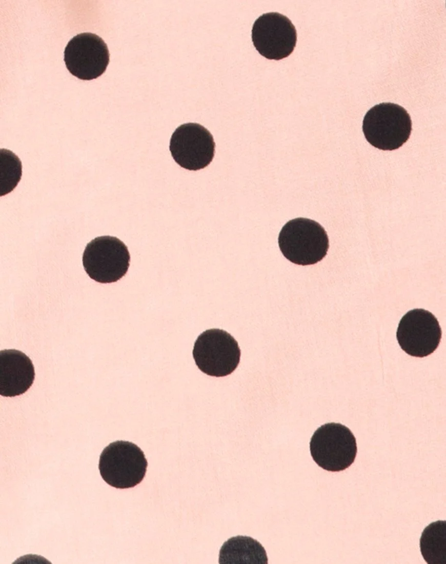 Khabel A-Linien-Rock in New Polka Nude Schwarz - Image 5