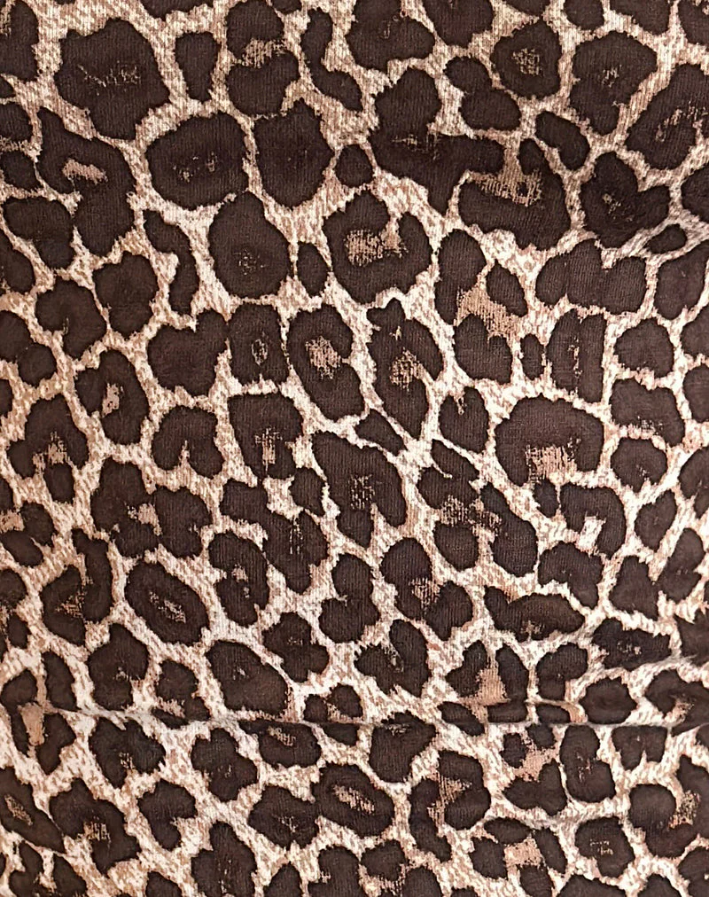 Kichi Micro Shorts in Rar Leopard Sandstorm mit rotem Saum - Image 6