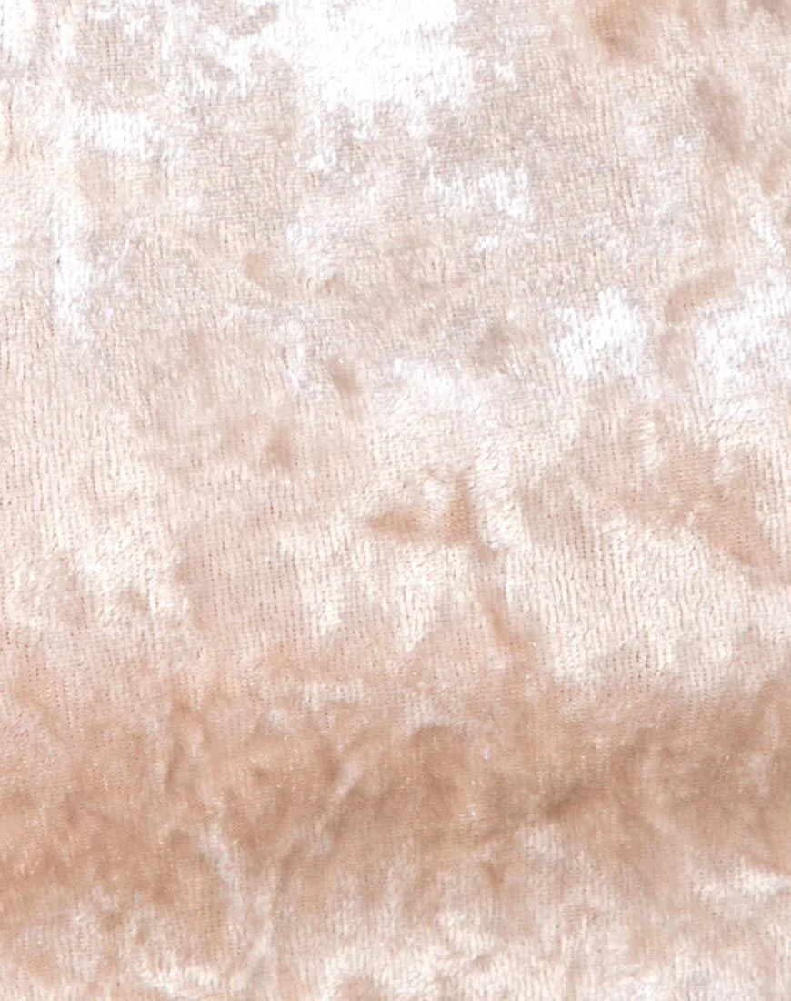 Kim Top in Crushed Velvet Creme - Image 5