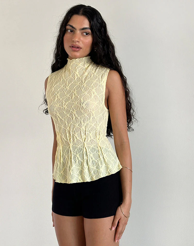 Kimbra Top in strukturiertem Gelb - Image 5
