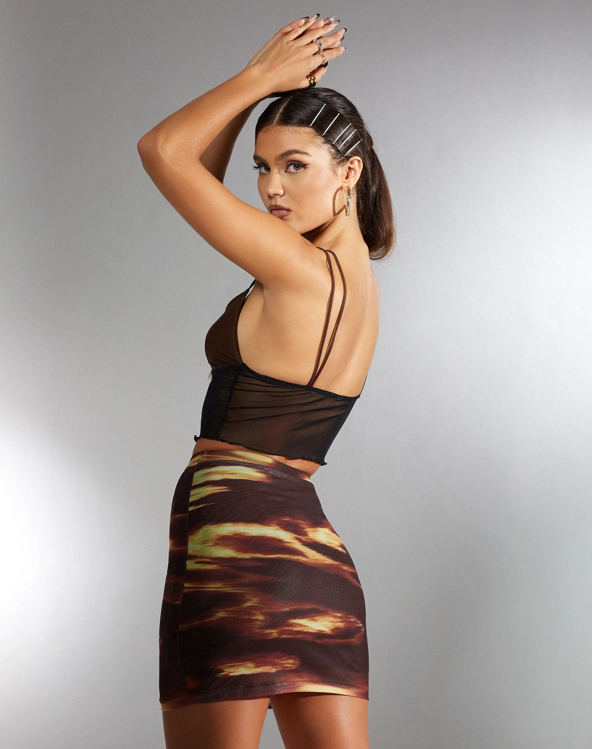 Kimmy Minirock in Bleach Drip - Image 6