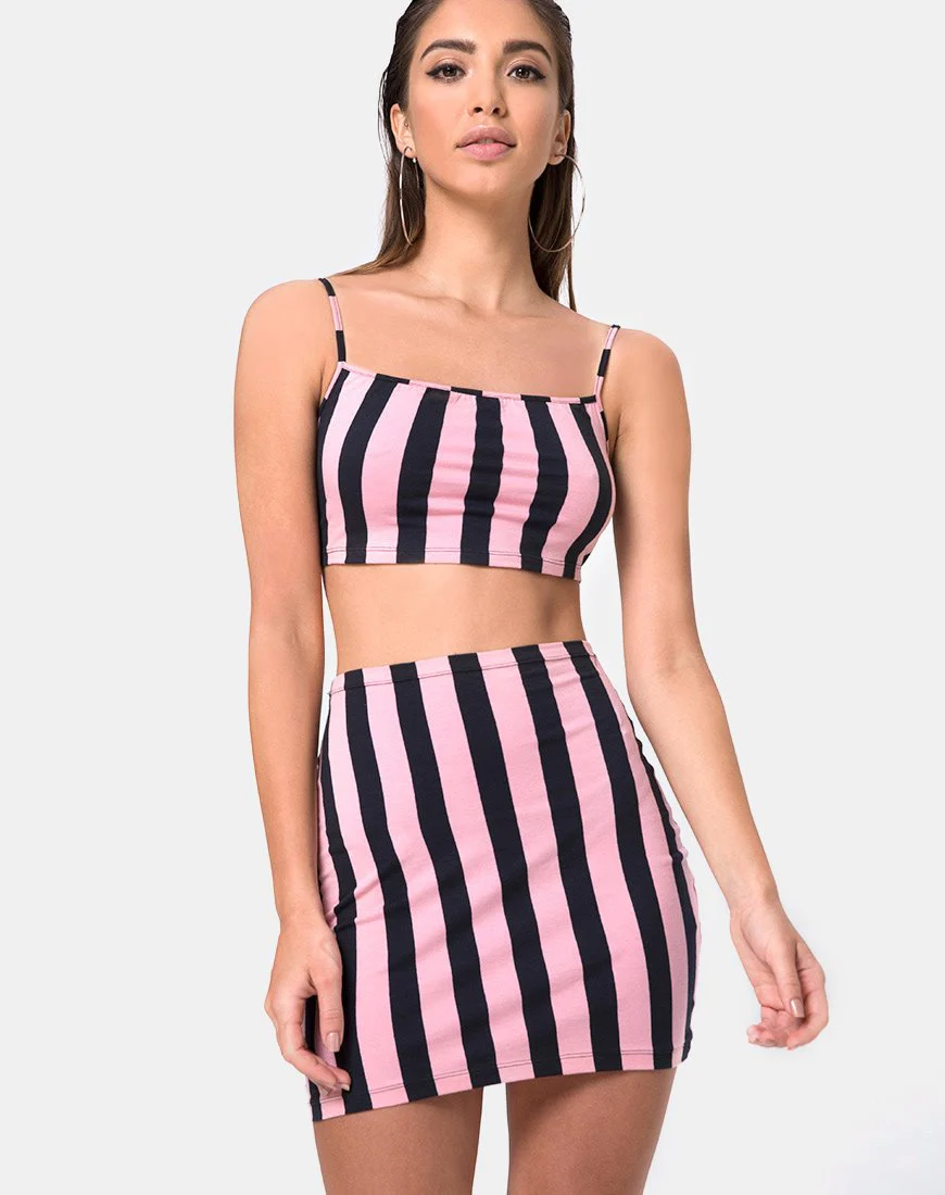 Kimmy Bodycon-Rock aus Campbell-Streifen - Image 2