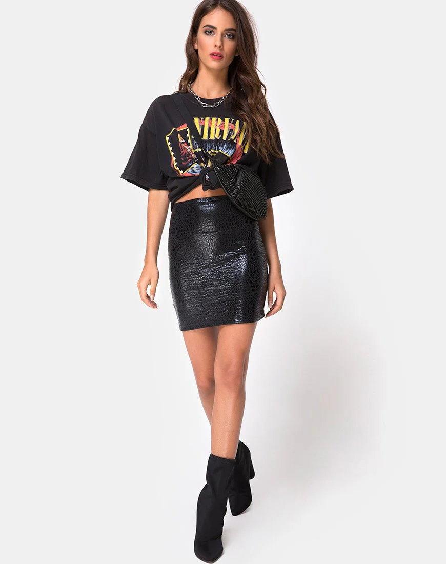 Kimmy Rock in Schlange Schwarz - Image 3