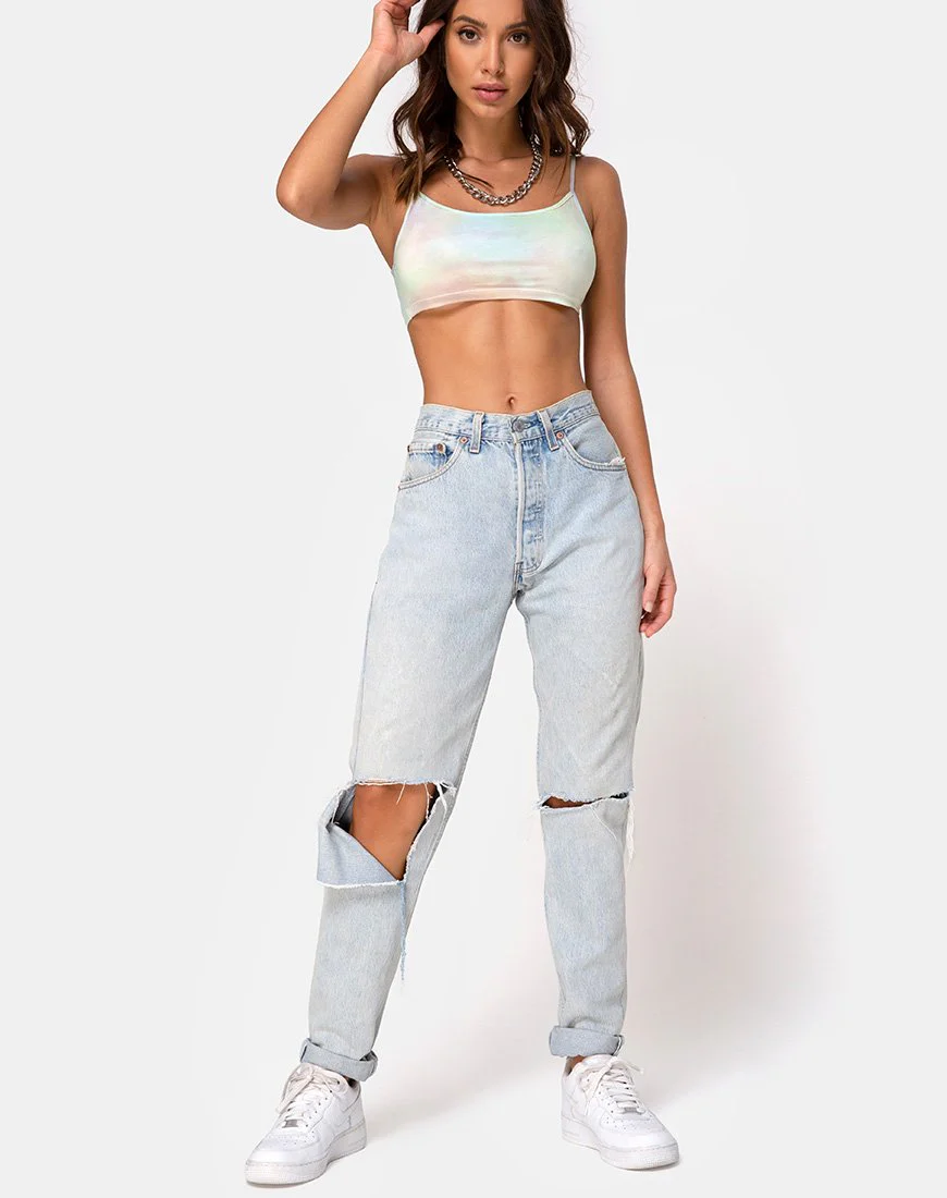 Kimo Crop Top in Pastell Tie Dye - Image 3