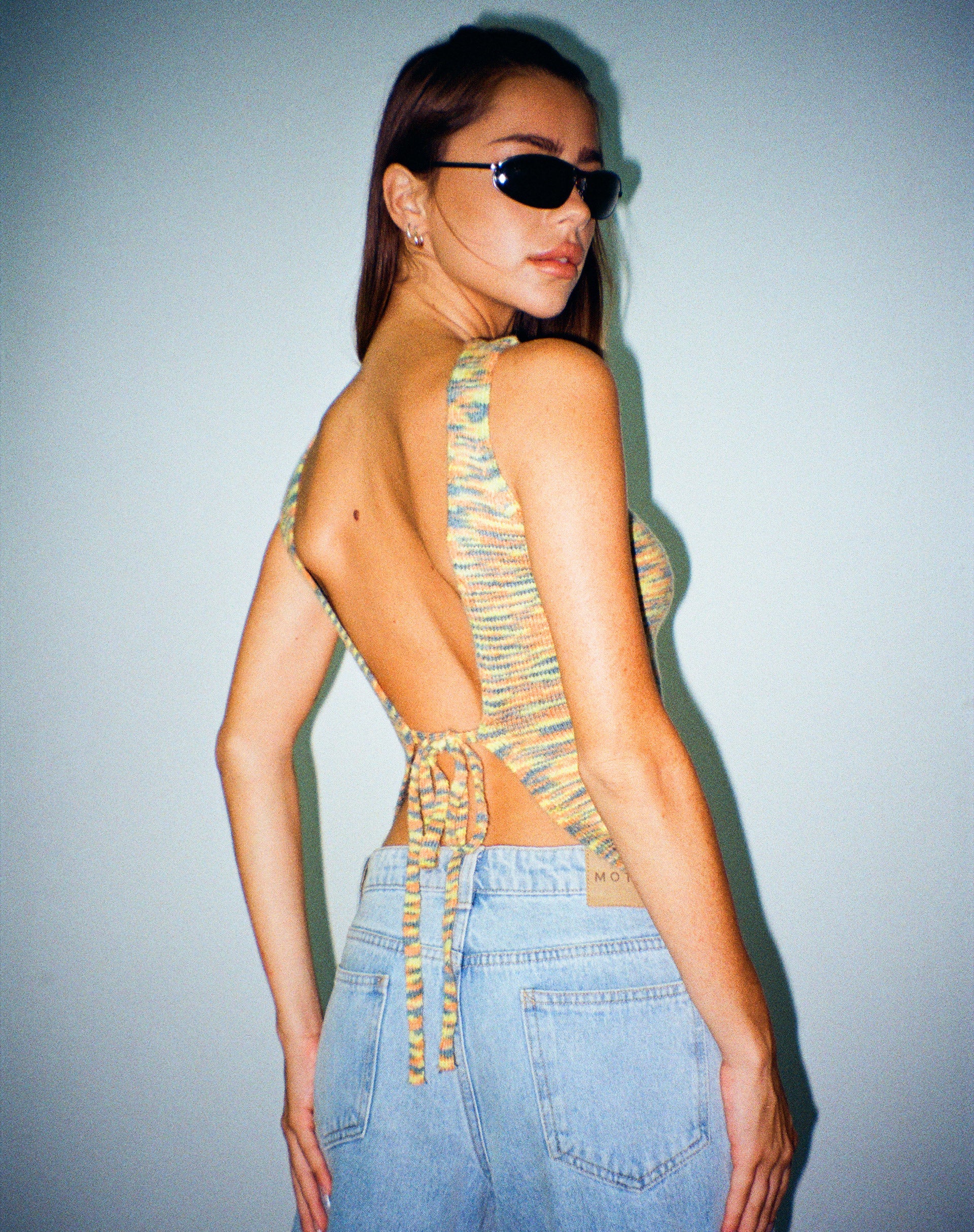 Kinda Vest Top in Mix Space Dye Multi Farbe