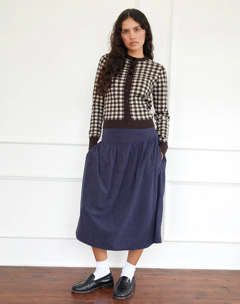 Kiranila Midirock aus Baby Cord Tinte Blau - Image 2