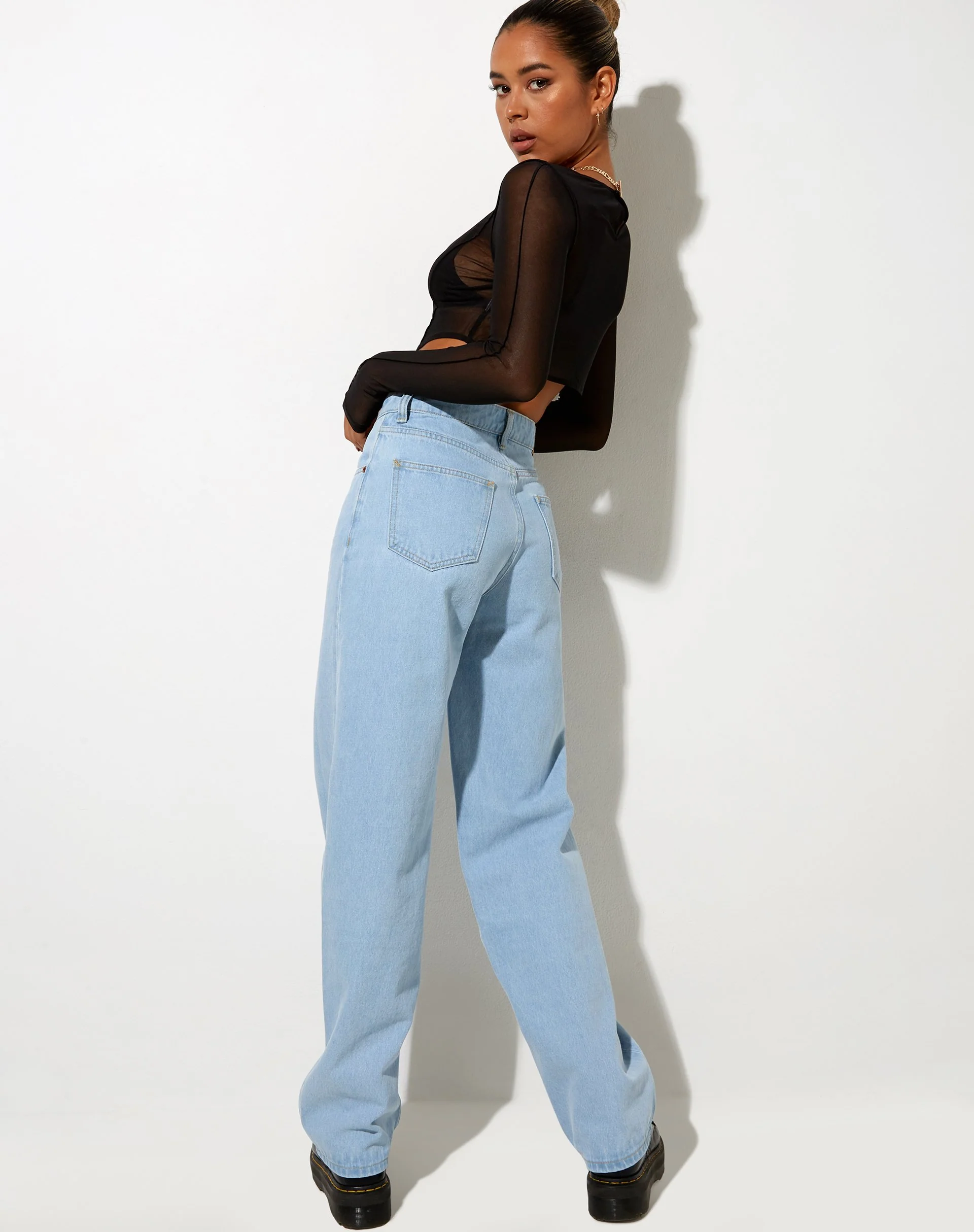 Kisel Crop Top aus Mesh Schwarz - Image 4